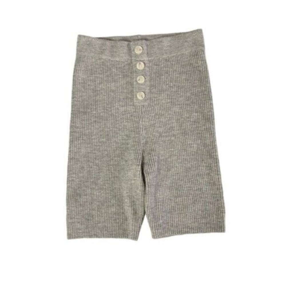 Mable Knit Shorts Large Gray Lounge Casual Cozy Comfy Everyday